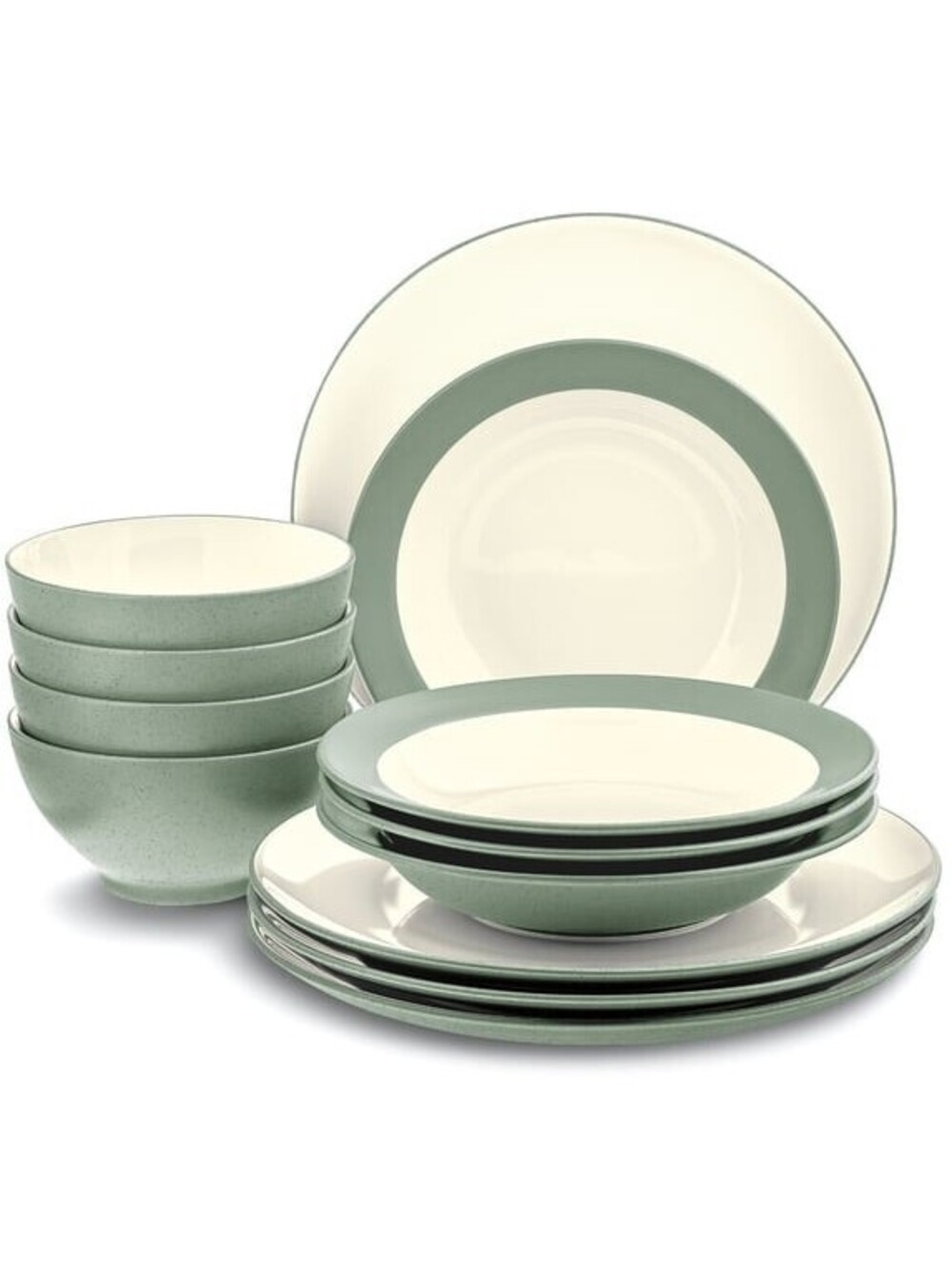 280$ Noritake Colorwave 12-Piece Coupe Dinnerware Set Service for 4